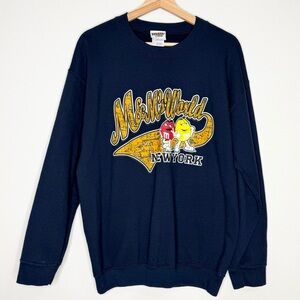 M&M'S Navy Blue Crewneck Sweatshirt Size Medium